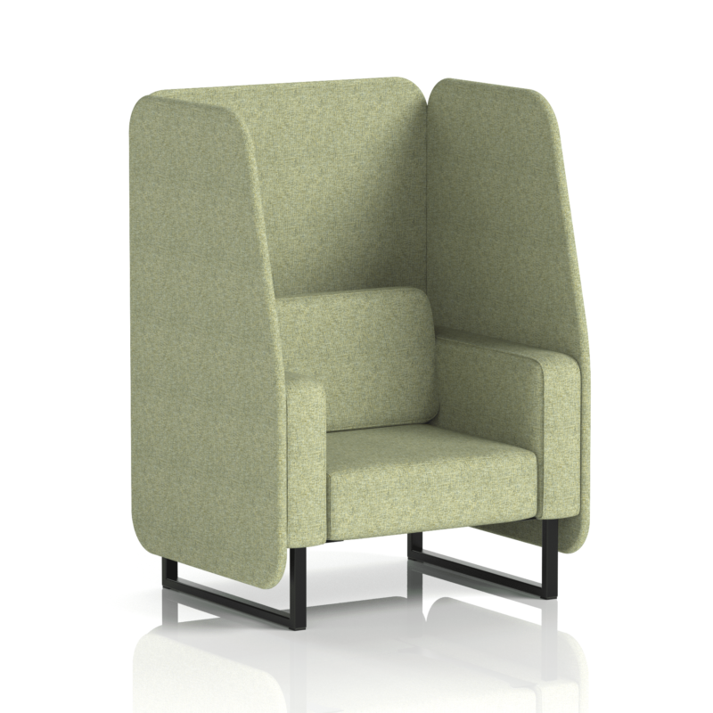 Brixworth Open Booth With Black Legs in Single Tone - Image 3