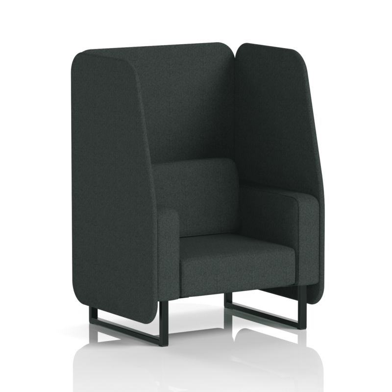 Brixworth Open Booth With Black Legs in Single Tone - Image 4