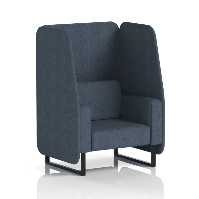 Brixworth Open Booth With Black Legs in Single Tone - Image 5