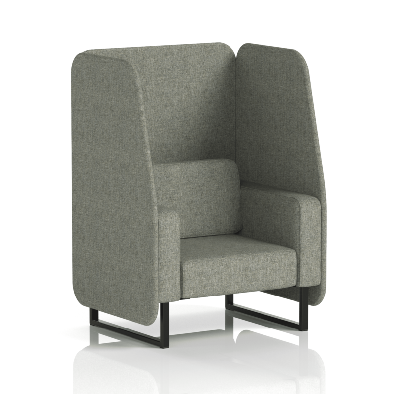 Brixworth Open Booth With Black Legs in Single Tone - Image 7