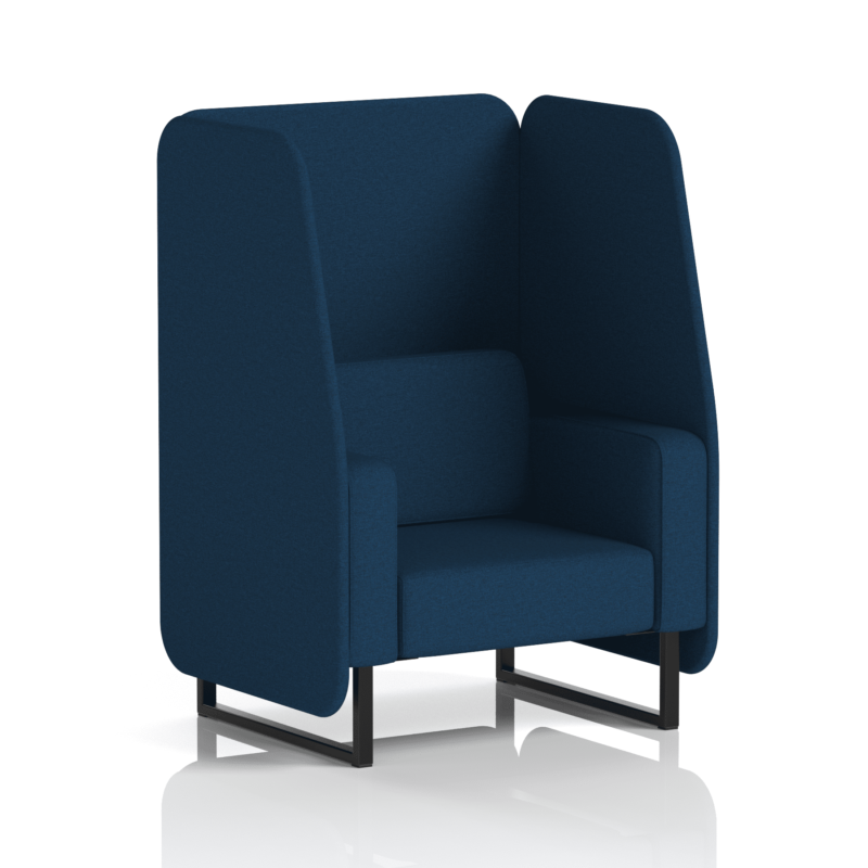 Brixworth Open Booth With Black Legs in Single Tone - Image 9