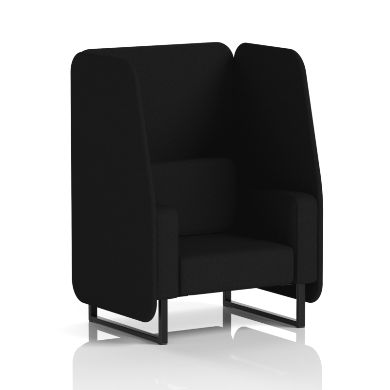 Brixworth Open Booth With Black Legs in Single Tone - Image 10