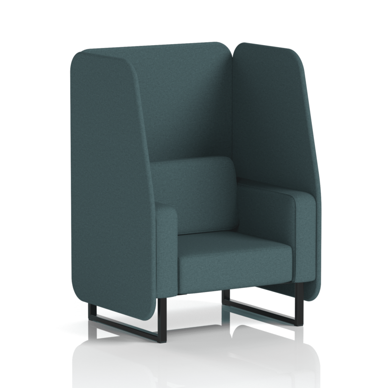 Brixworth Open Booth With Black Legs in Single Tone - Image 12