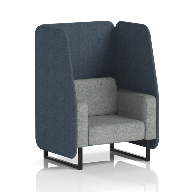 Brixworth Open Booth With Black Legs in Two Tone - Image 4