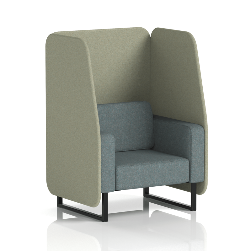 Brixworth Open Booth With Black Legs in Two Tone - Image 16
