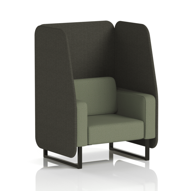 Brixworth Open Booth With Black Legs in Two Tone - Image 17