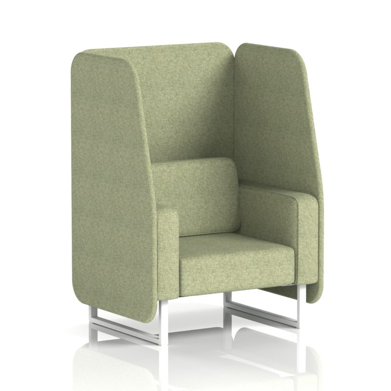 Brixworth Open Booth With White Legs in Single Tone - Image 3