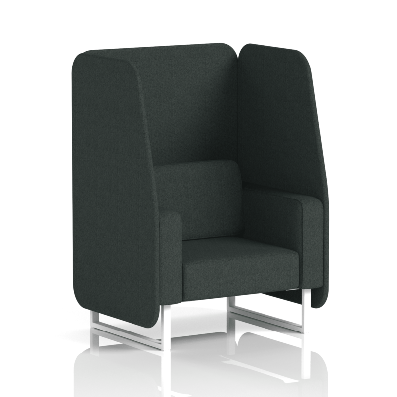 Brixworth Open Booth With White Legs in Single Tone - Image 4