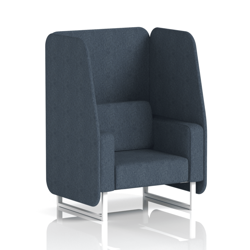 Brixworth Open Booth With White Legs in Single Tone - Image 5