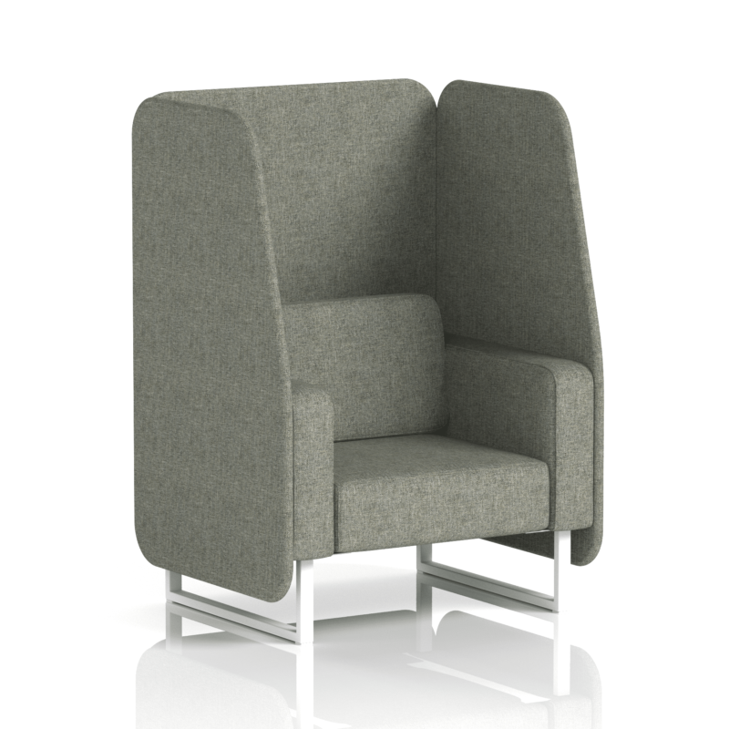 Brixworth Open Booth With White Legs in Single Tone - Image 7