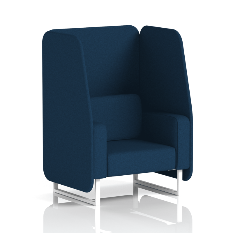 Brixworth Open Booth With White Legs in Single Tone - Image 9