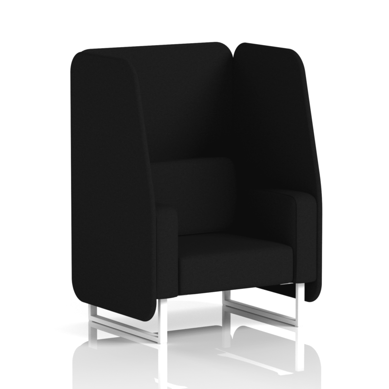 Brixworth Open Booth With White Legs in Single Tone - Image 10