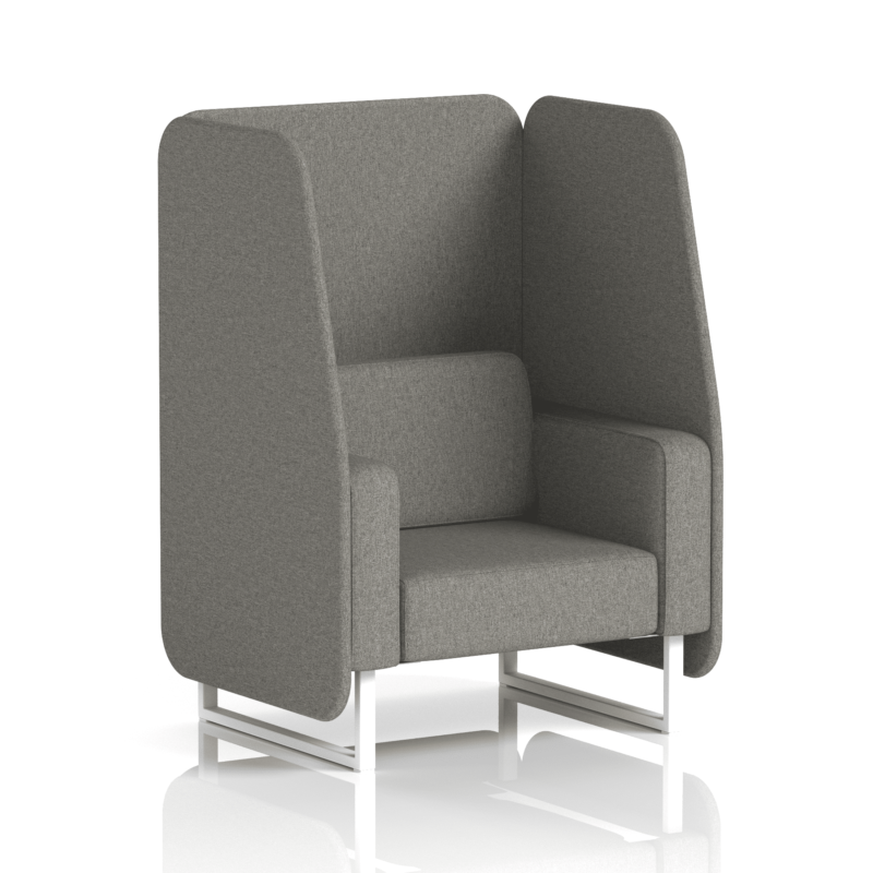Brixworth Open Booth With White Legs in Single Tone - Image 11