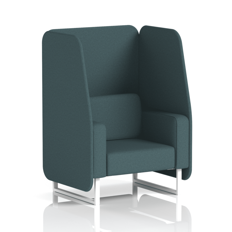 Brixworth Open Booth With White Legs in Single Tone - Image 12