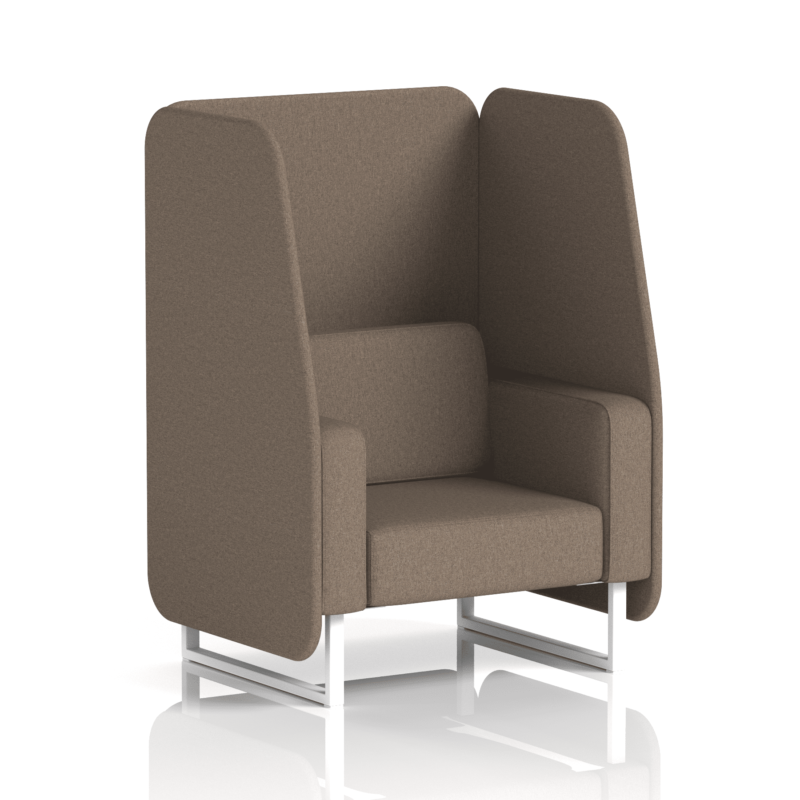 Brixworth Open Booth With White Legs in Single Tone - Image 13
