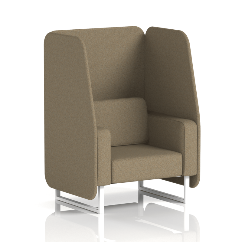 Brixworth Open Booth With White Legs in Single Tone - Image 14