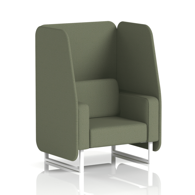 Brixworth Open Booth With White Legs in Single Tone - Image 15