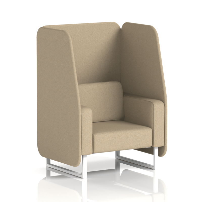 Brixworth Open Booth With White Legs in Single Tone - Image 18