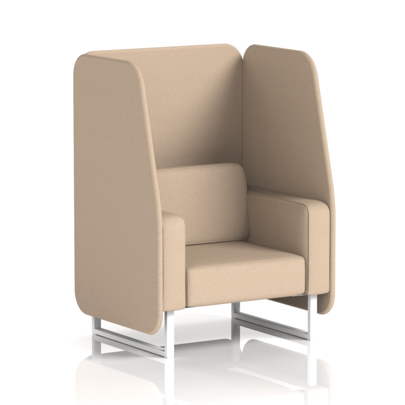 Brixworth Open Booth With White Legs in Single Tone - Image 20
