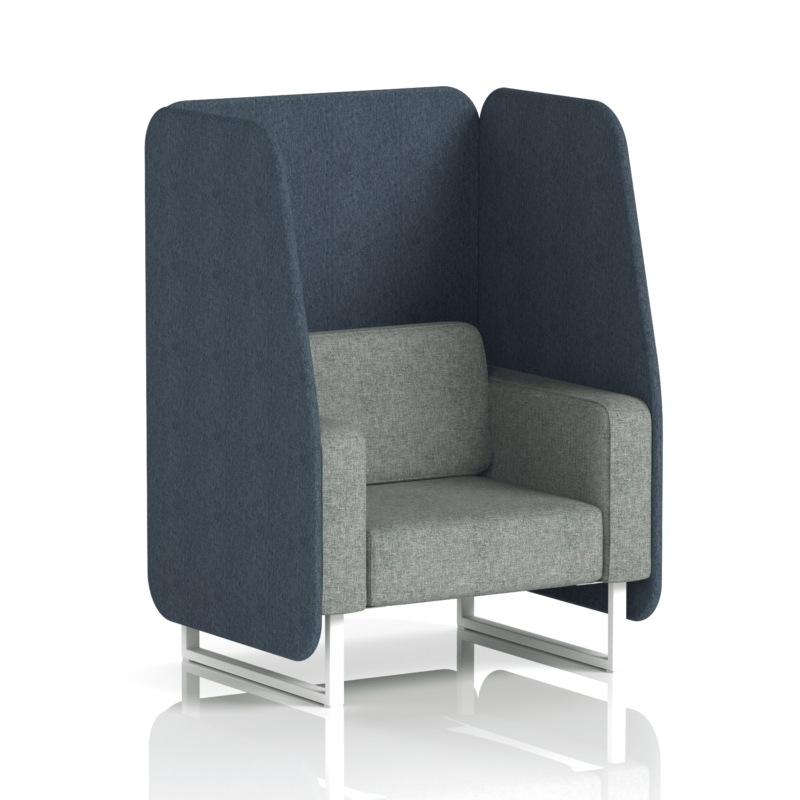Brixworth Open Booth With White Legs in Two Tone - Image 4