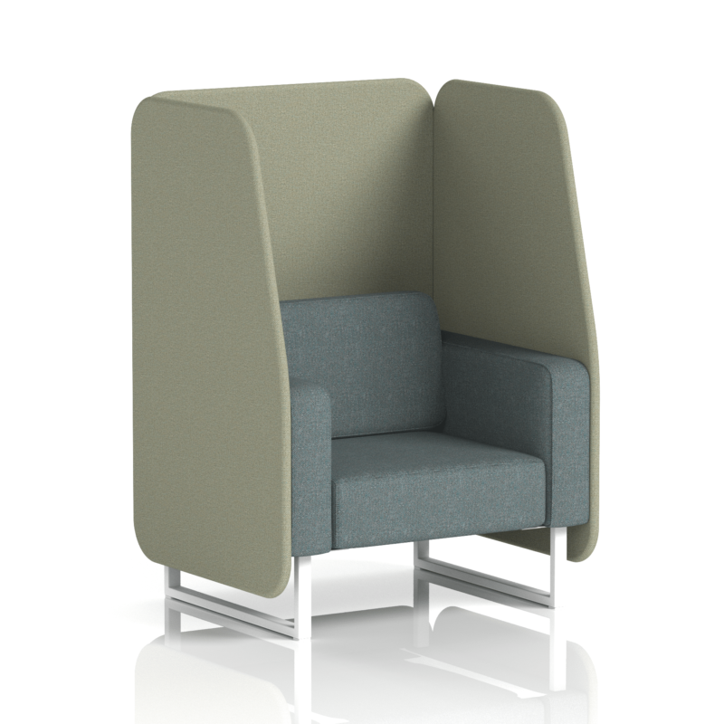 Brixworth Open Booth With White Legs in Two Tone - Image 16
