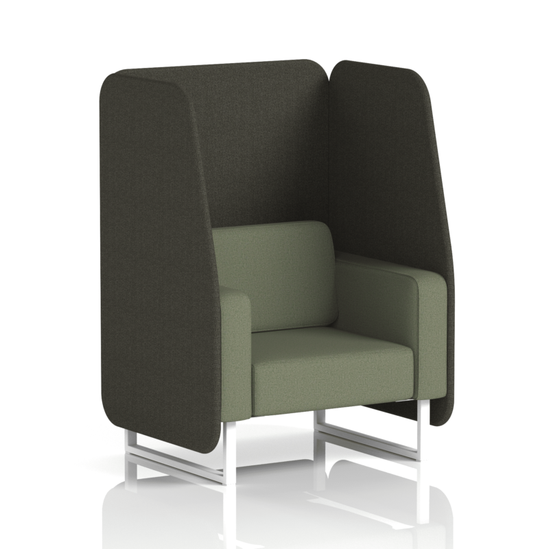 Brixworth Open Booth With White Legs in Two Tone - Image 17