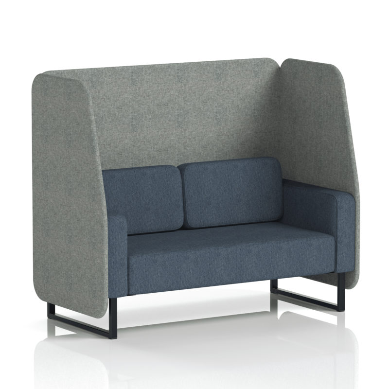Brixworth Open Booth With Black Legs in Two Tone - Image 36