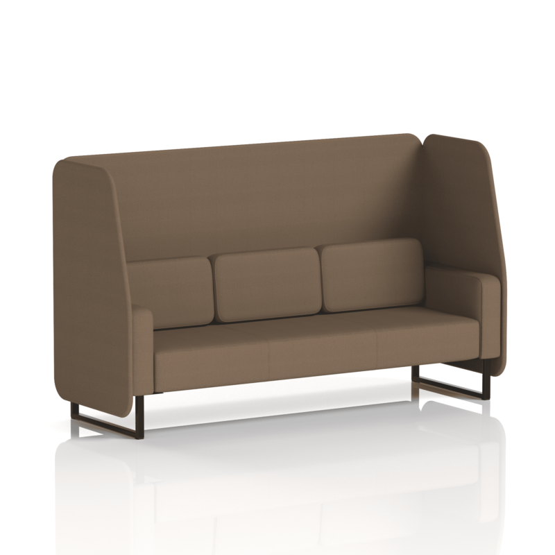 Brixworth Open Booth With Black Legs in Single Tone - Image 2
