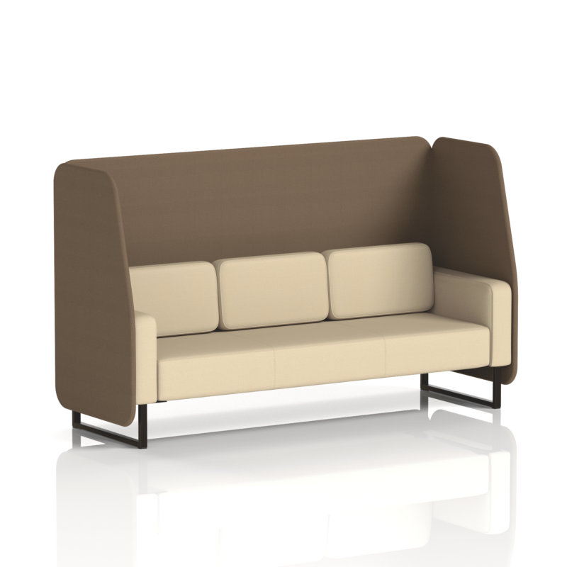 Brixworth Open Booth With Black Legs in Two Tone - Image 2