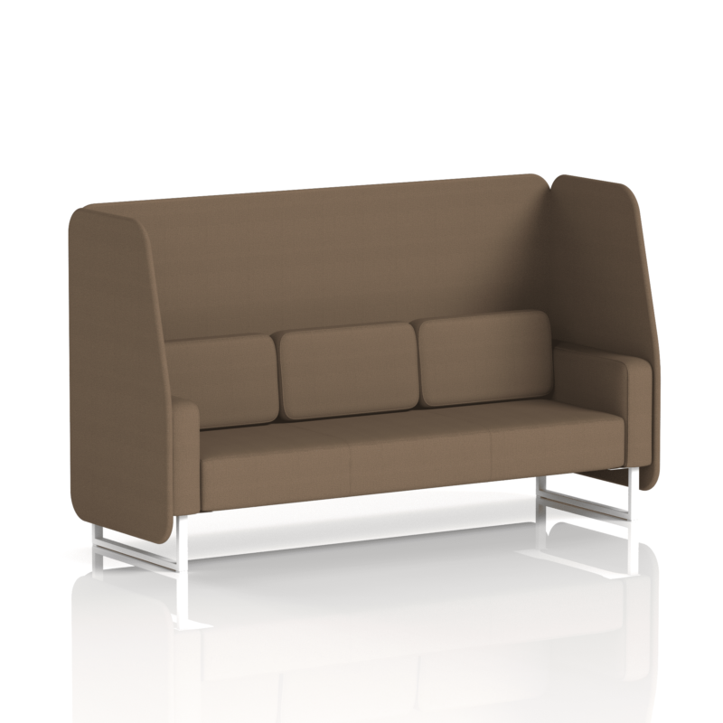 Brixworth Open Booth With White Legs in Single Tone - Image 2