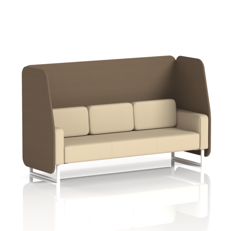 Brixworth Open Booth With White Legs in Two Tone - Image 2