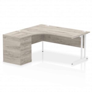 OE - Impulse 1600mm Cantilever Left Crescent Desk Workstation - Image 14
