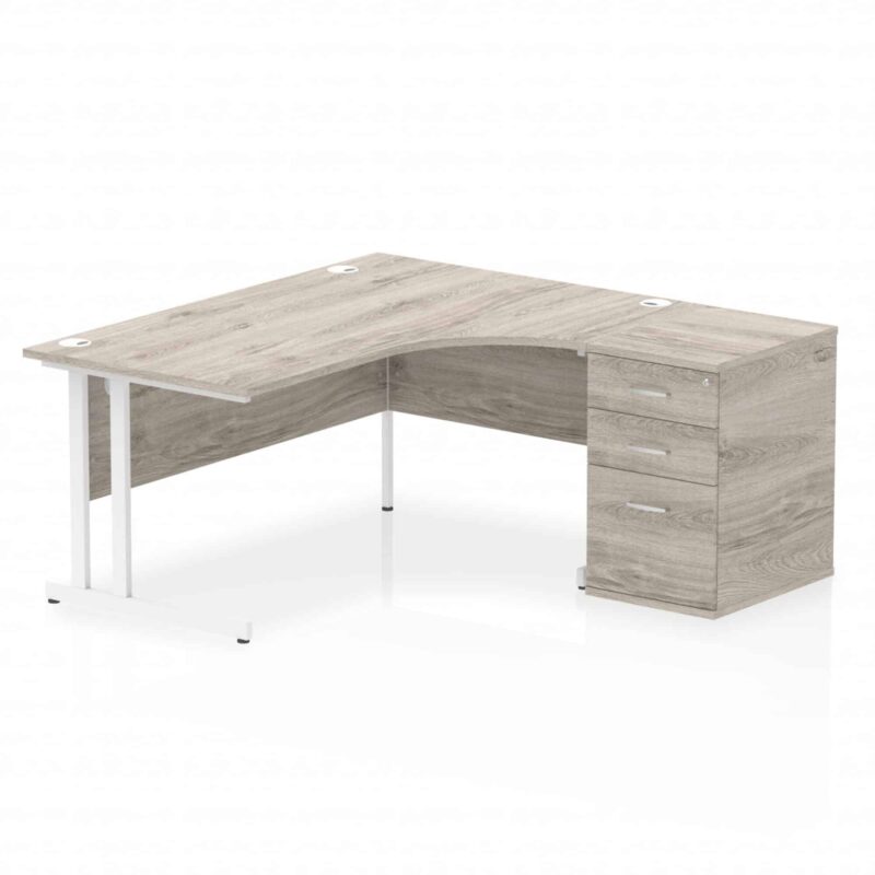 OE - Impulse 1600mm Cantilever Right Crescent Desk Workstation - Image 14