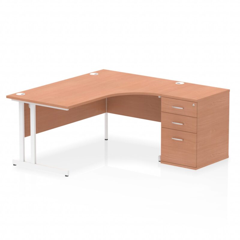OE - Impulse 1600mm Cantilever Right Crescent Desk Workstation - Image 13