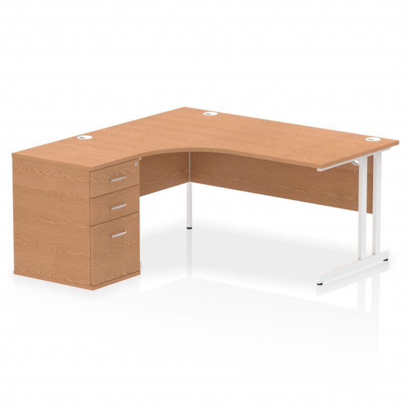 OE - Impulse 1600mm Cantilever Left Crescent Desk Workstation - Image 16