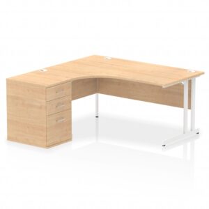 OE - Impulse 1600mm Cantilever Left Crescent Desk Workstation - Image 15