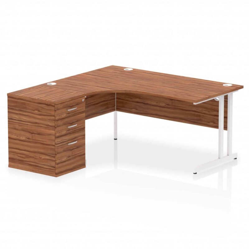 OE - Impulse 1600mm Cantilever Left Crescent Desk Workstation - Image 17