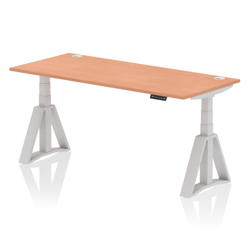 Air Height Adjustable Desk With Cable Ports With Piste Foot - Image 4