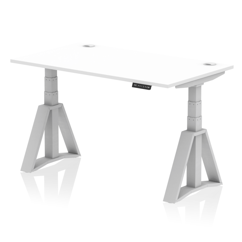 Air Height Adjustable Desk With Cable Ports With Piste Foot - Image 10