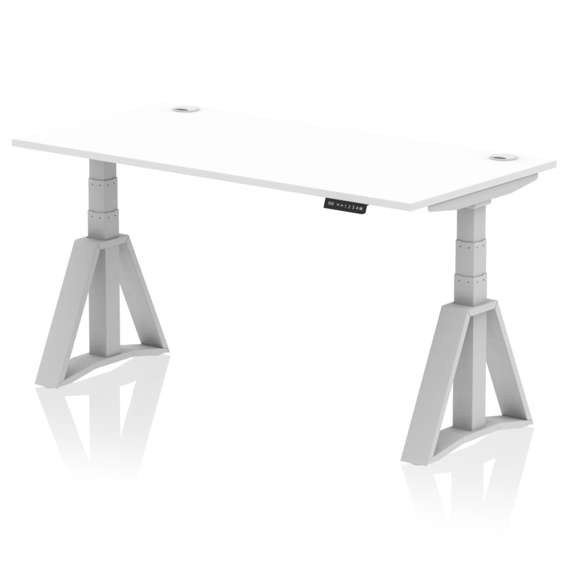 Air Height Adjustable Desk With Cable Ports With Piste Foot - Image 11