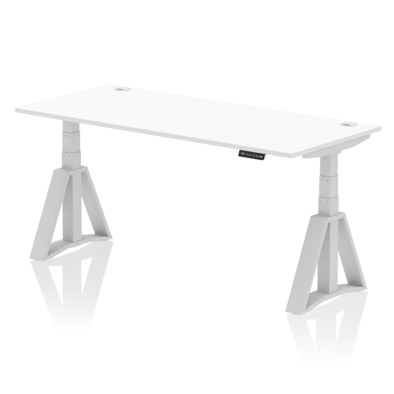 Air Height Adjustable Desk With Cable Ports With Piste Foot - Image 12