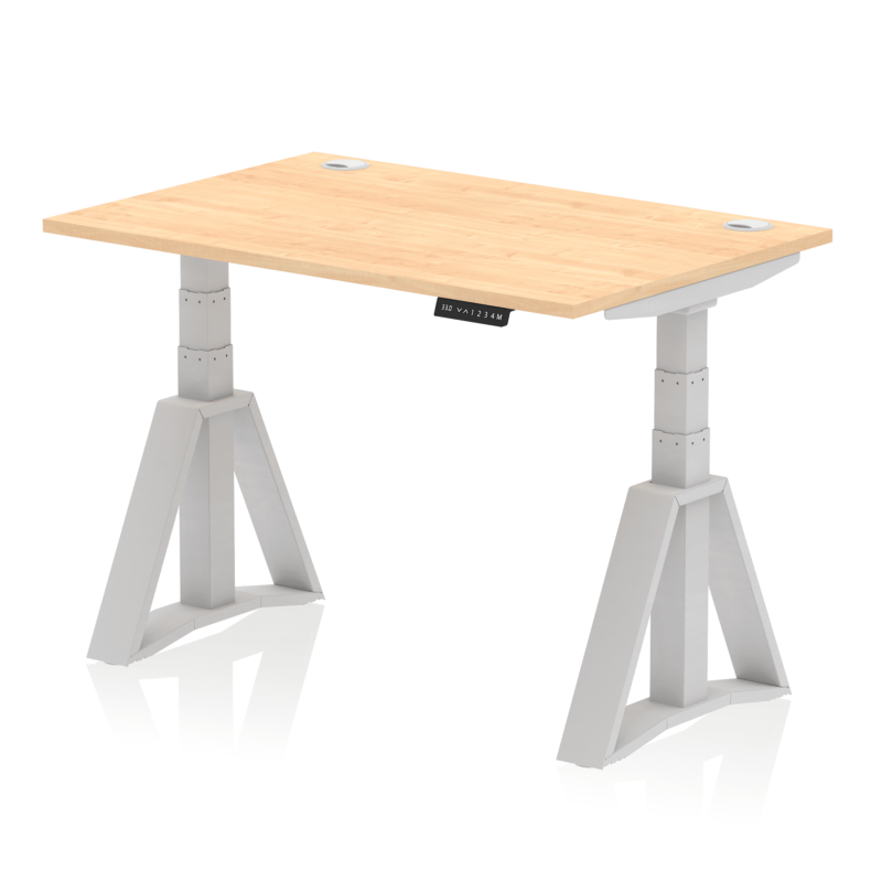 Air Height Adjustable Desk With Cable Ports With Piste Foot - Image 13
