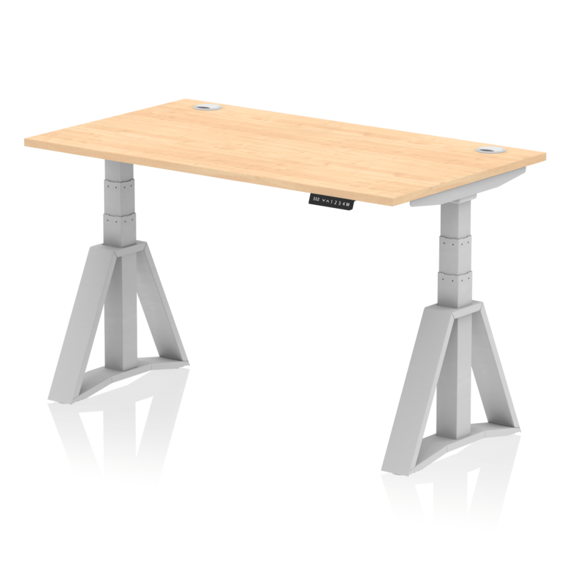 Air Height Adjustable Desk With Cable Ports With Piste Foot - Image 14