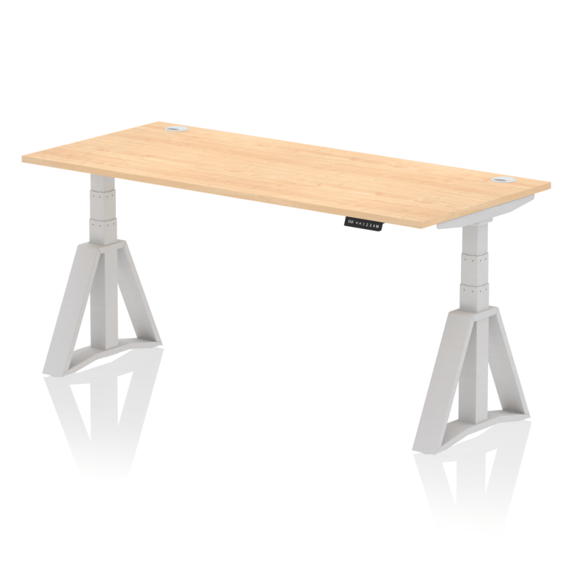 Air Height Adjustable Desk With Cable Ports With Piste Foot - Image 16