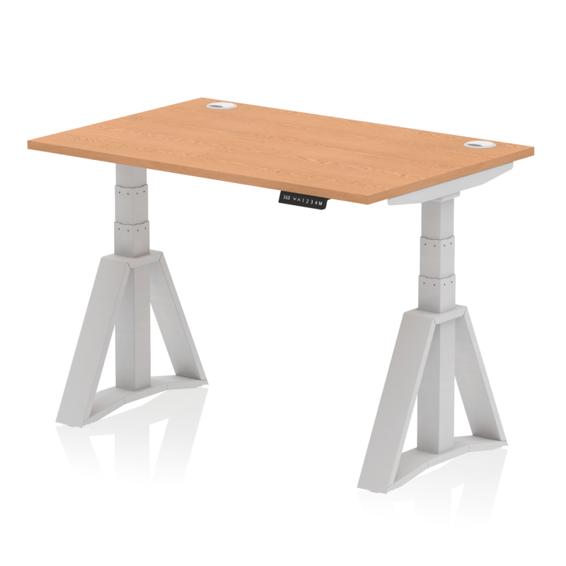 Air Height Adjustable Desk With Cable Ports With Piste Foot - Image 17