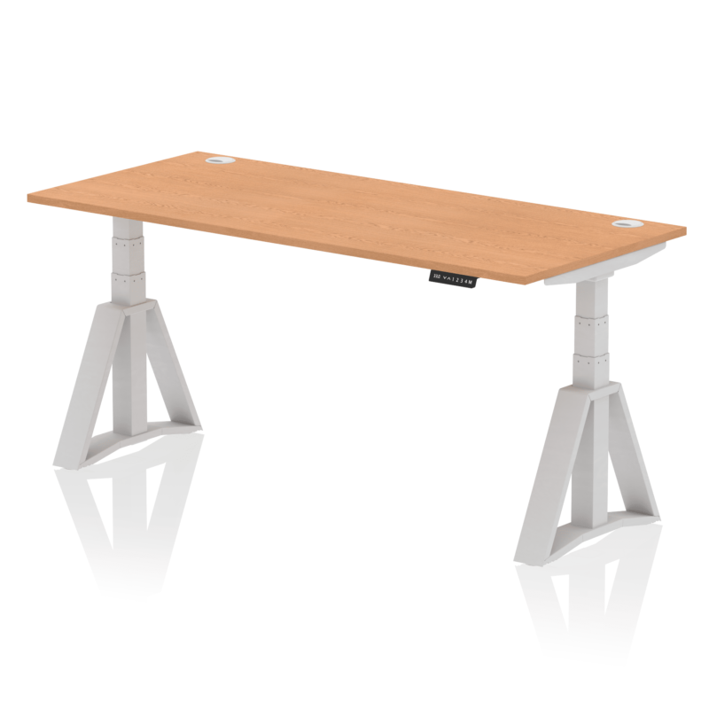 Air Height Adjustable Desk With Cable Ports With Piste Foot - Image 20