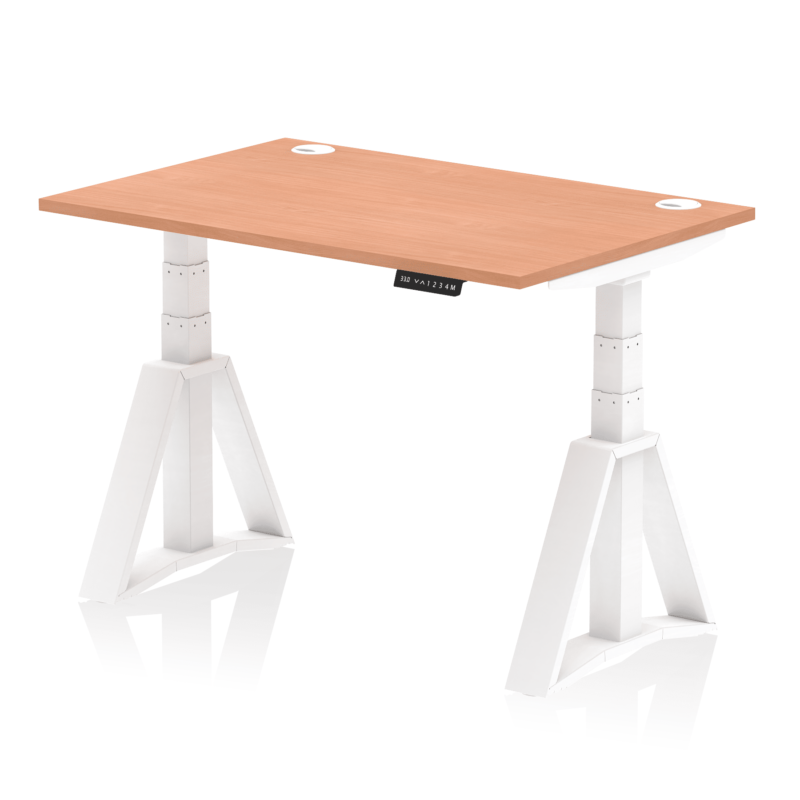 Air Height Adjustable Desk With Cable Ports With Piste Foot - Image 21