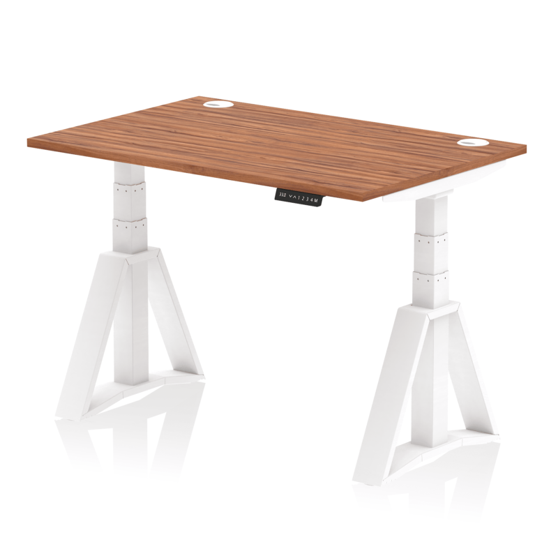 Air Height Adjustable Desk With Cable Ports With Piste Foot - Image 25