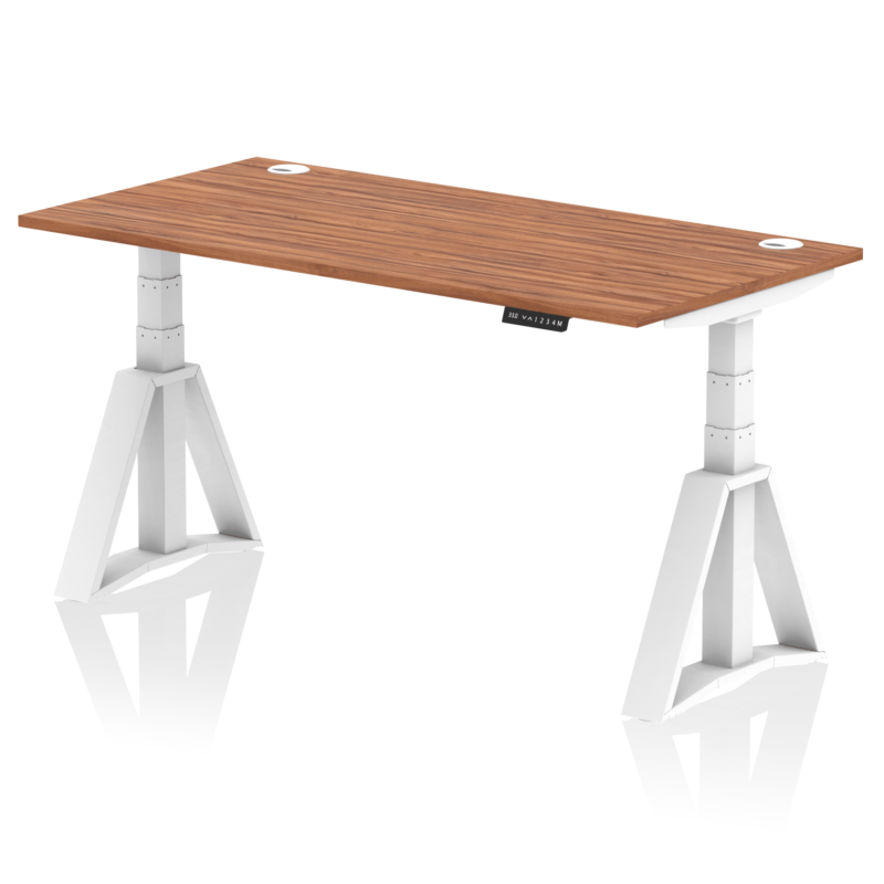Air Height Adjustable Desk With Cable Ports With Piste Foot - Image 27