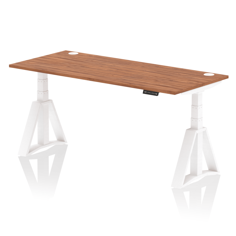 Air Height Adjustable Desk With Cable Ports With Piste Foot - Image 28